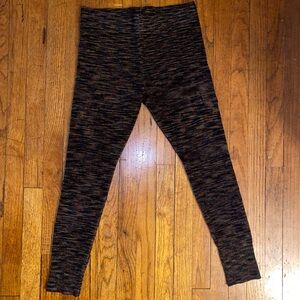 Free People Black and Brown Patterned Leggings